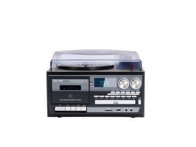 Platine vinyle Bolaris Bluetooth CD K7 AM / FM 10 W - Modèle Belfast - Coloris Noir