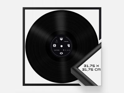 Cadre en aluminium 12,5'' pour vinyl 33 tours - Coloris Noir