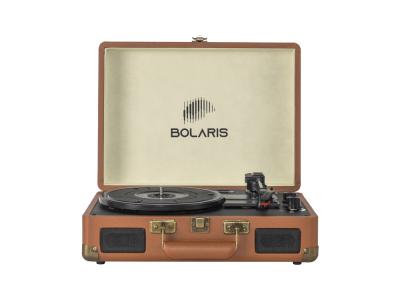 Platine vinyle Bolaris Bluetooth 3 W - Modèle Rio - Coloris Marron