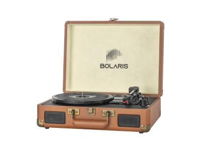 Platine vinyle Bolaris Bluetooth 3 W - Modèle Rio - Coloris Marron